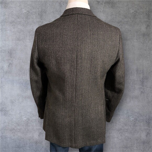 RALPH LAUREN Mens Blazer 42L Sport Coat 2-Button Jacket Brown 100% Wool Suits - Picture 4 of 13